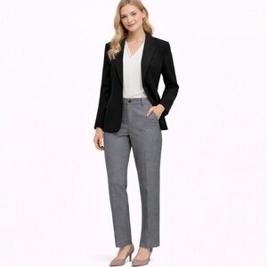 Women's Banana Republic Martin Fit Blue Gray Wool Blend Pants Size 2